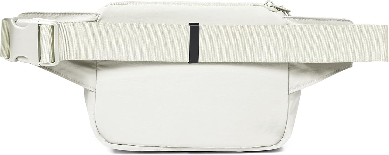 2L Belt Bag for Women Men, Crossbody Fanny Packs with Adjustable Strap Waist Pouch for Workout Hiking Running Travel, White - Image 2