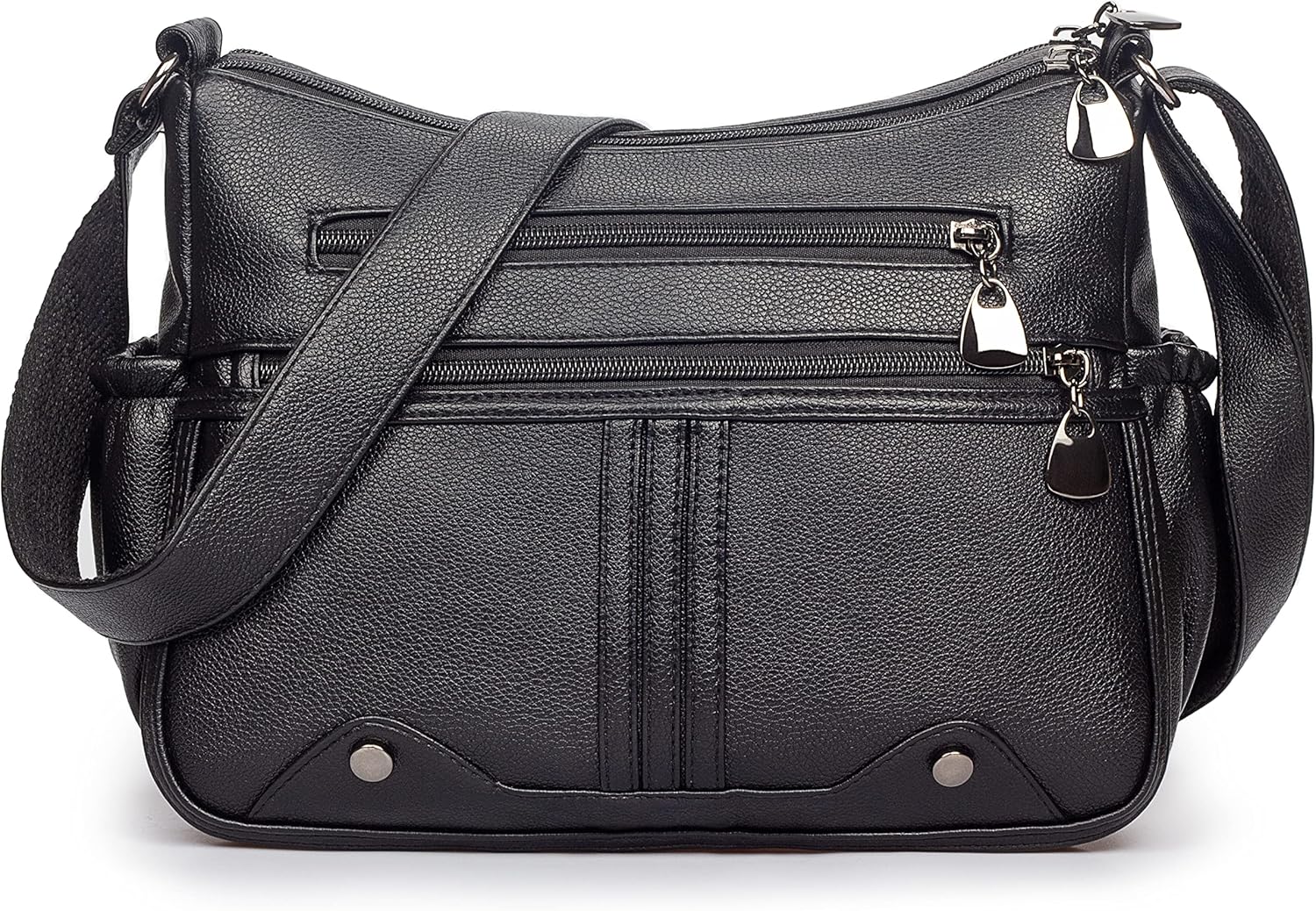 Women Soft PU Leather Shoulder Handbag Multi Pocket Crossbody Bag Ladies Medium Roomy Purses Fashion Tote Top Handle Satchel
